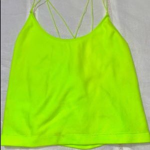 cropped neon green top
